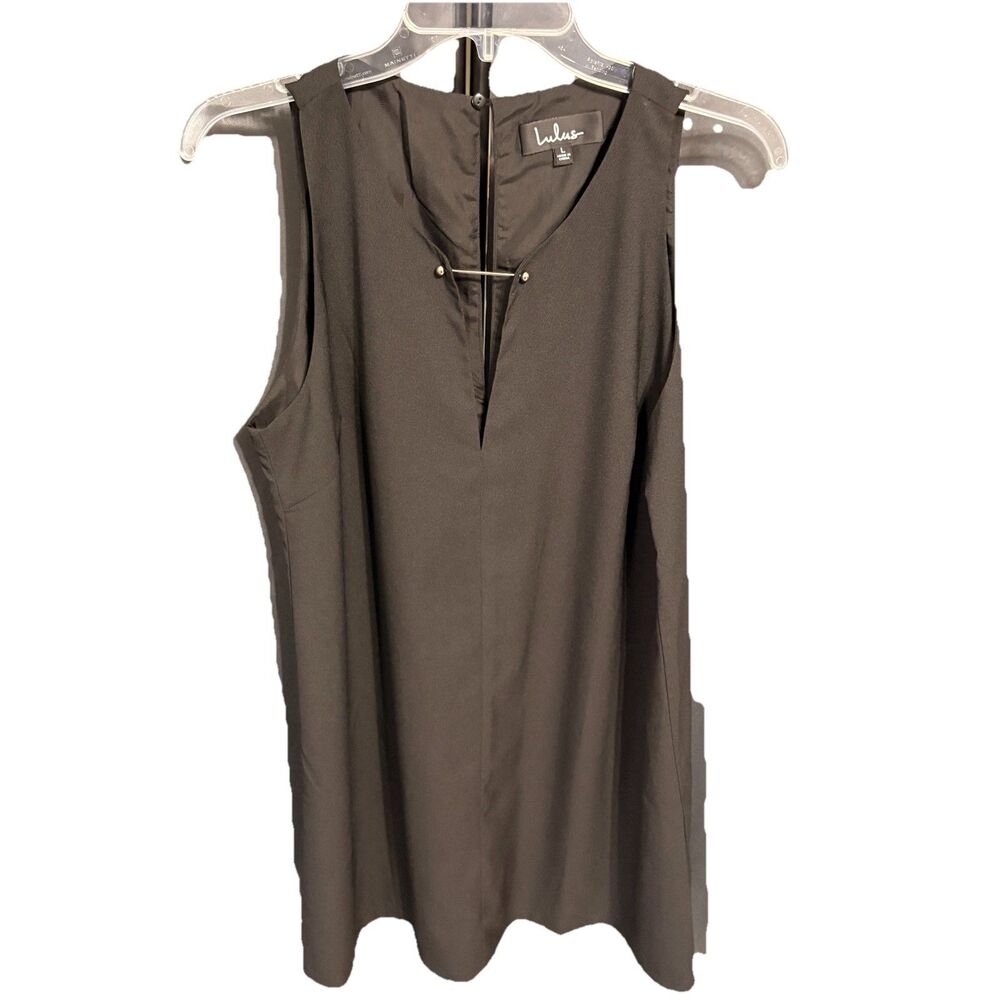 Lulus Women’s Near or Bar Black Shift Dress Keyhole Back Size Large